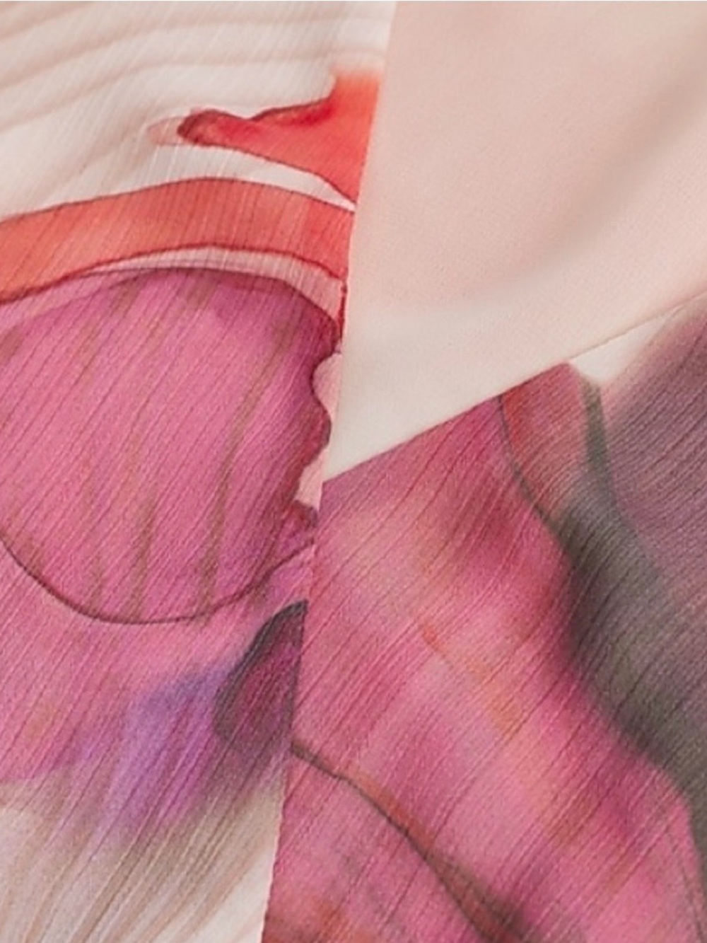 Express “Watercolor” Faux Wrap-Front Blouse - Picture 6 of 8
